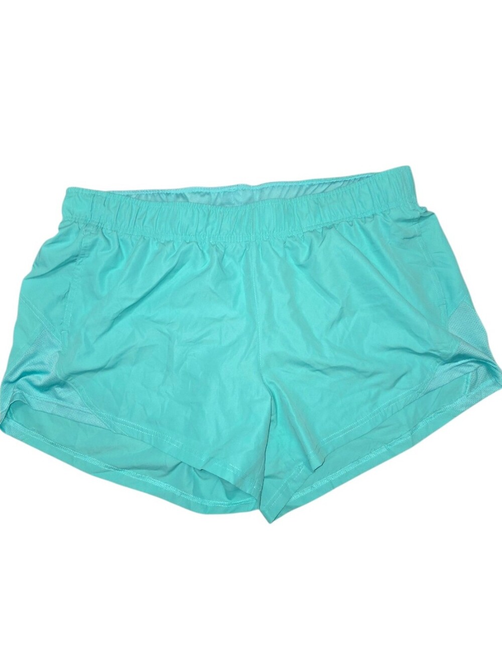 Athletic Works Aqua Blue Elastic Waist Quick Dry Summer Swim Shorts - Picture 2 of 10